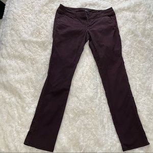 American Eagle Skinny Leg Plum Colored Trouser Size 8